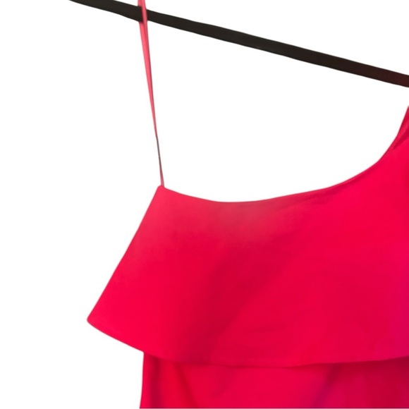 NWT Tara Jarmon Pink One Shoulder Dress EU Size 36 (US Size 6) - Picture 2 of 10